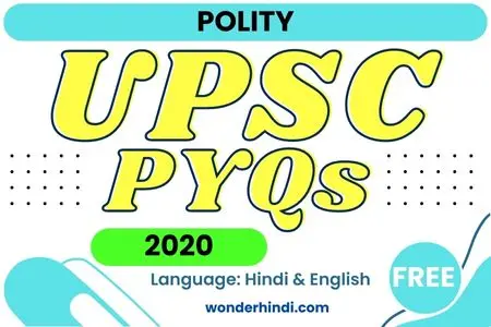 UPSC Polity PYQs 2020